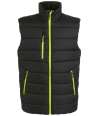 RG445 TRA892 Regatta Navigate Thermal Bodywarmer Black / Lime Green colour image
